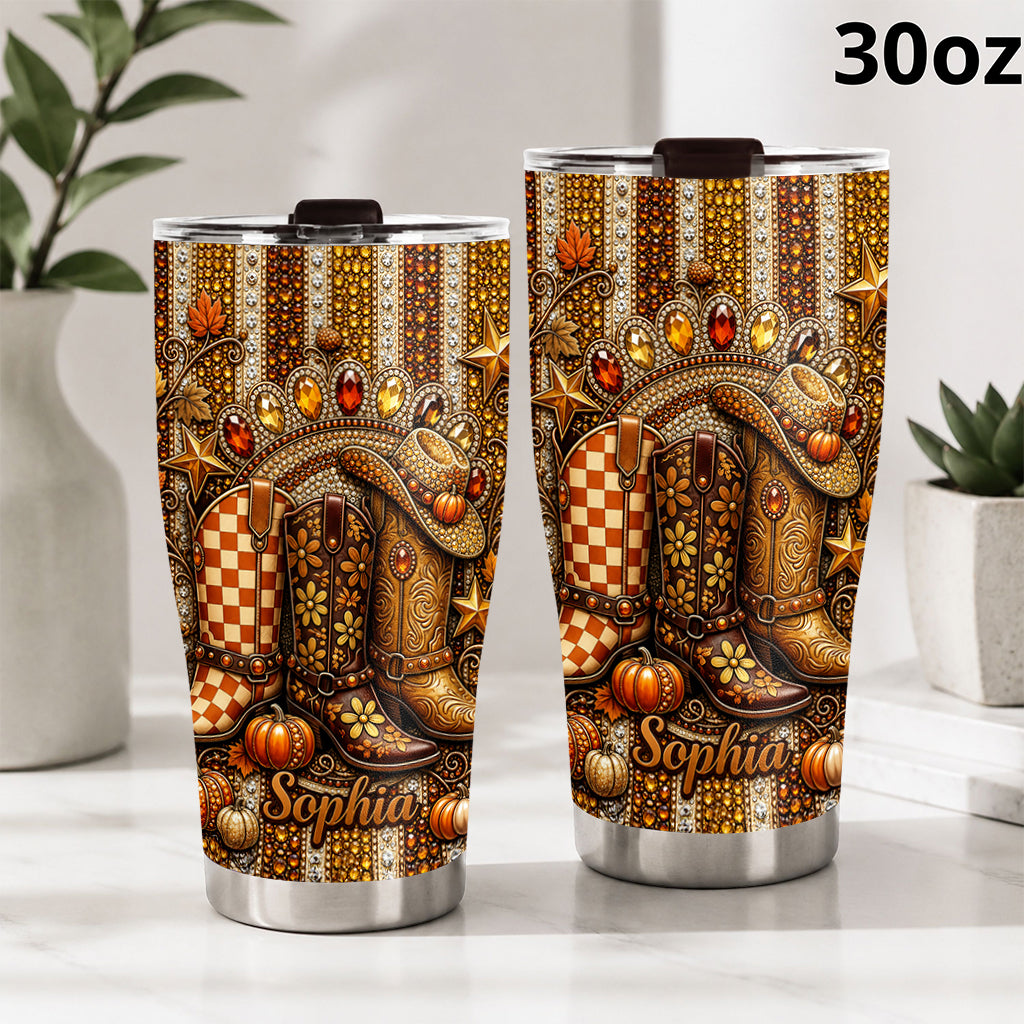 Cowgirl Herbst - Personalisierter Cowgirl Becher