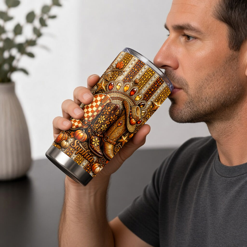 Cowgirl Herbst - Personalisierter Cowgirl Becher