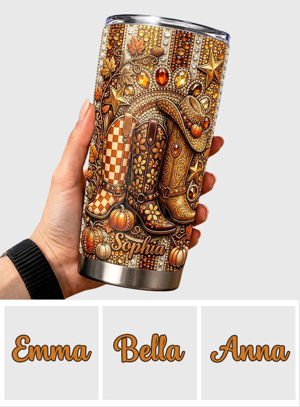 Cowgirl Herbst - Personalisierter Cowgirl Becher
