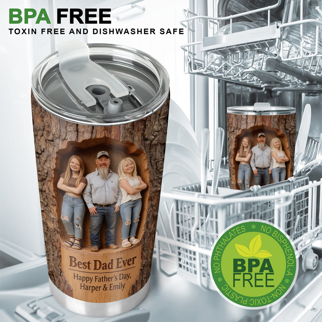 Bester Papa aller Zeiten, Individuelles Foto - Personalisierter Vater-Tumbler