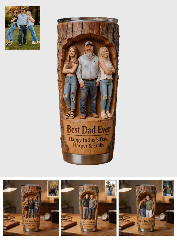 Bester Papa aller Zeiten, Individuelles Foto - Personalisierter Vater-Tumbler