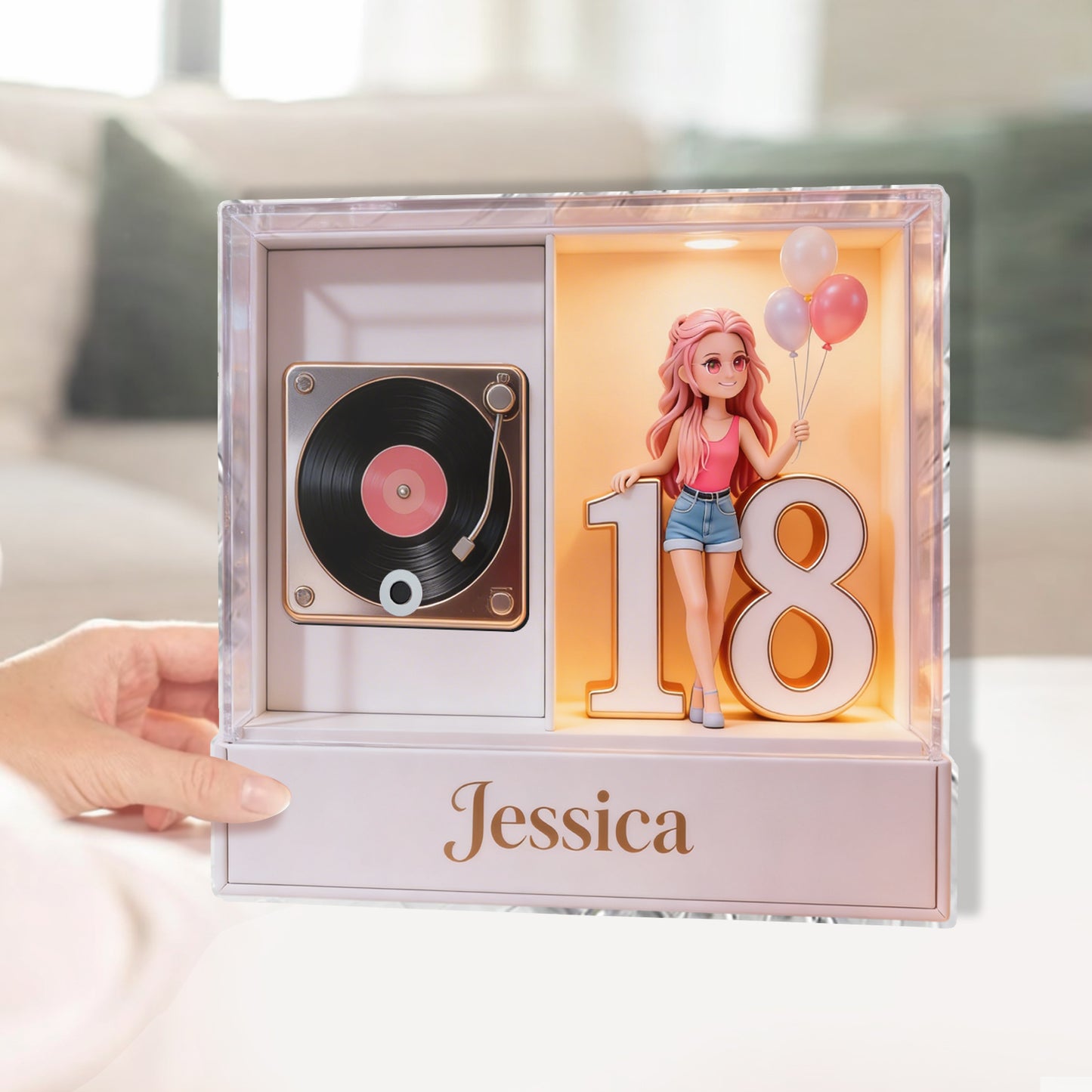 Create Birthday Song For Your Loved One - Personalized Birthday Custom Shape Music Magnet