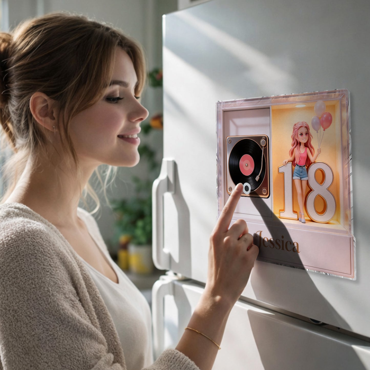Create Birthday Song For Your Loved One - Personalized Birthday Custom Shape Music Magnet