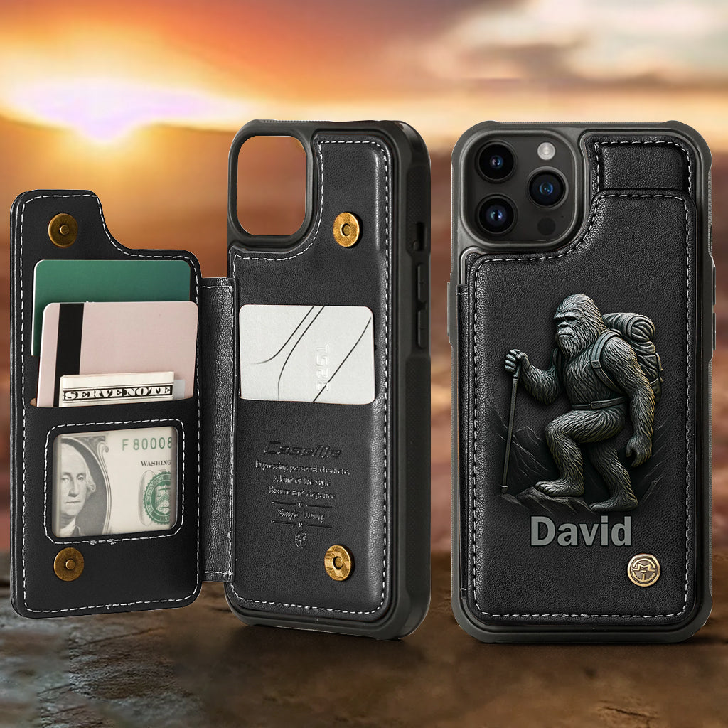 Sasquatch - Personalisierte Handyhülle mit Wanderbrieftasche