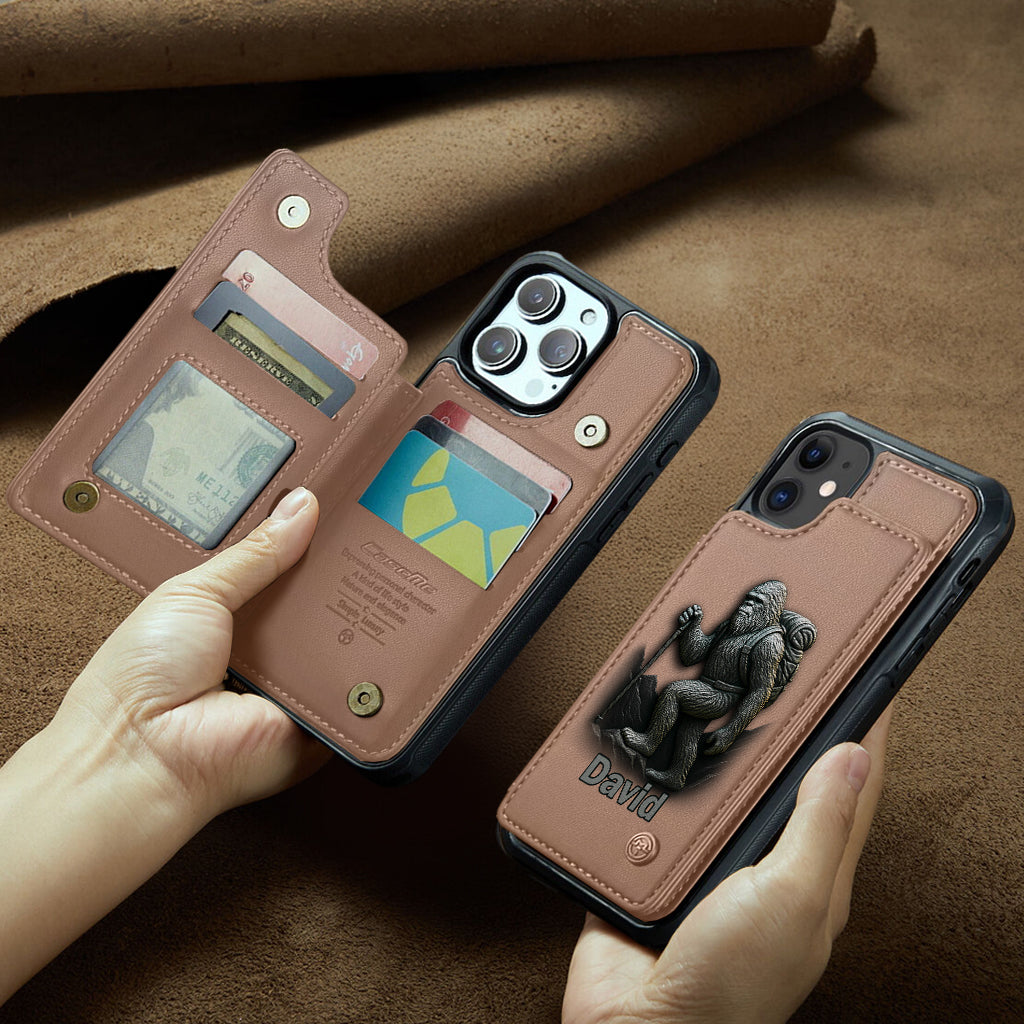 Sasquatch - Personalisierte Handyhülle mit Wanderbrieftasche