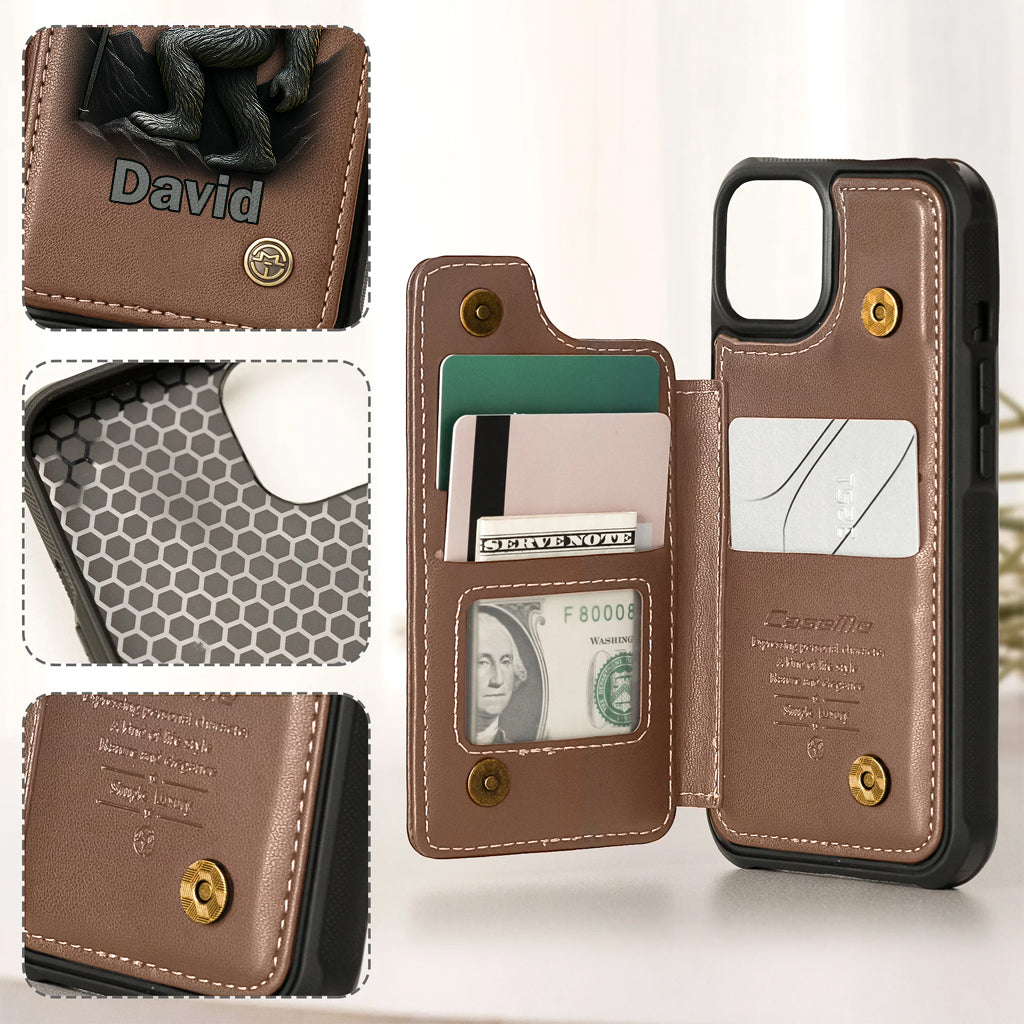 Sasquatch - Personalisierte Handyhülle mit Wanderbrieftasche
