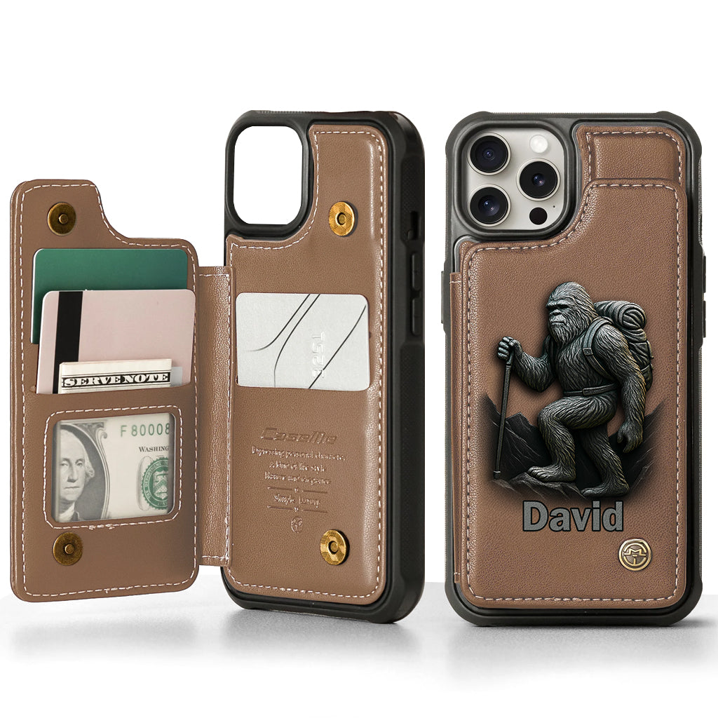 Sasquatch - Personalisierte Handyhülle mit Wanderbrieftasche