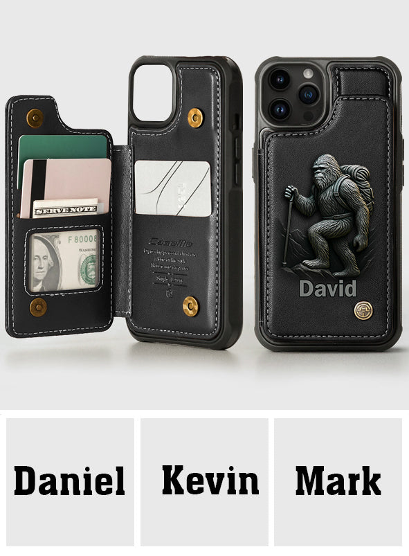 Sasquatch - Personalisierte Handyhülle mit Wanderbrieftasche