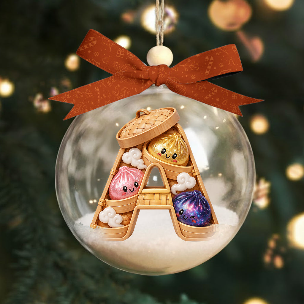 Niedliches & Lustiges Dumpling-Alphabet für Kinder - Personalisierte Premium 3D-Ornament