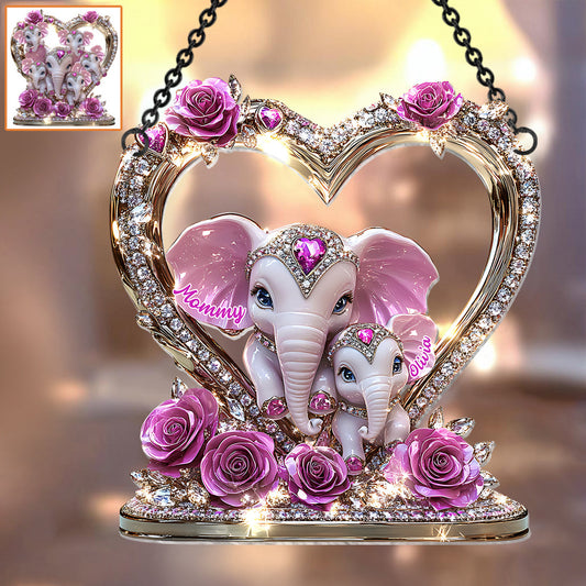 Best Mom Ever - Personalized Mother Window Hanging Suncatcher Ornament