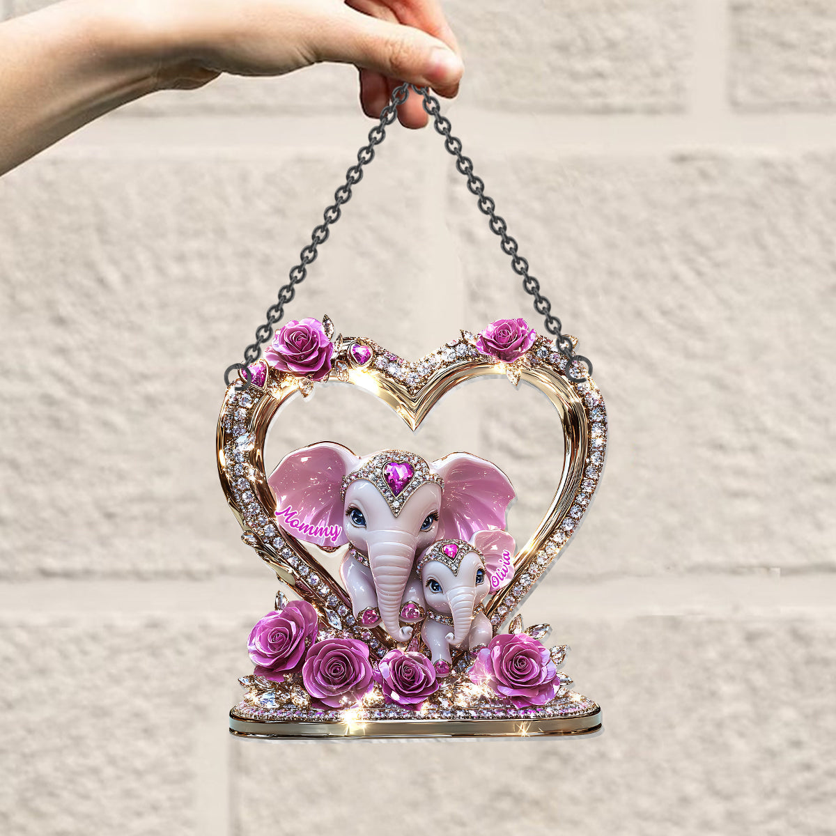 Beste Mama der Welt – Personalisierter Sonnenfänger als Fensterhänger für Mutter 