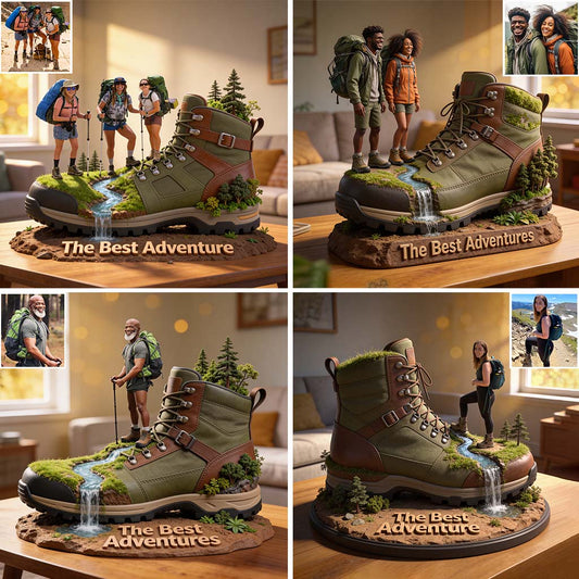 Love Hiking - Personalized Hiking Custom Shaped Acrylic Plaque