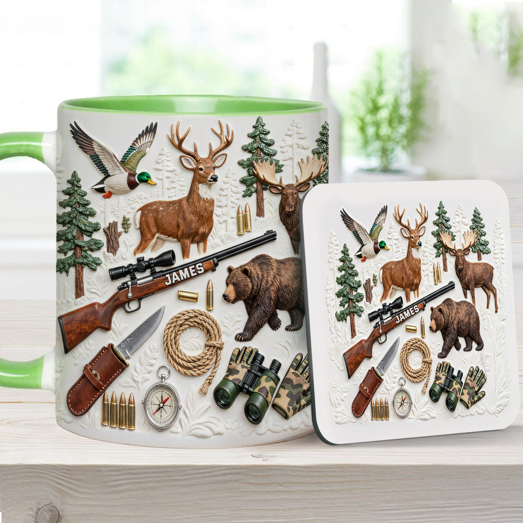 Love Hunting - Personalized Hunting Accent Mug & Coaster