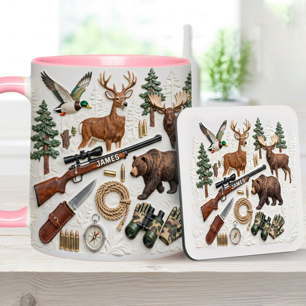 Love Hunting - Personalized Hunting Accent Mug & Coaster