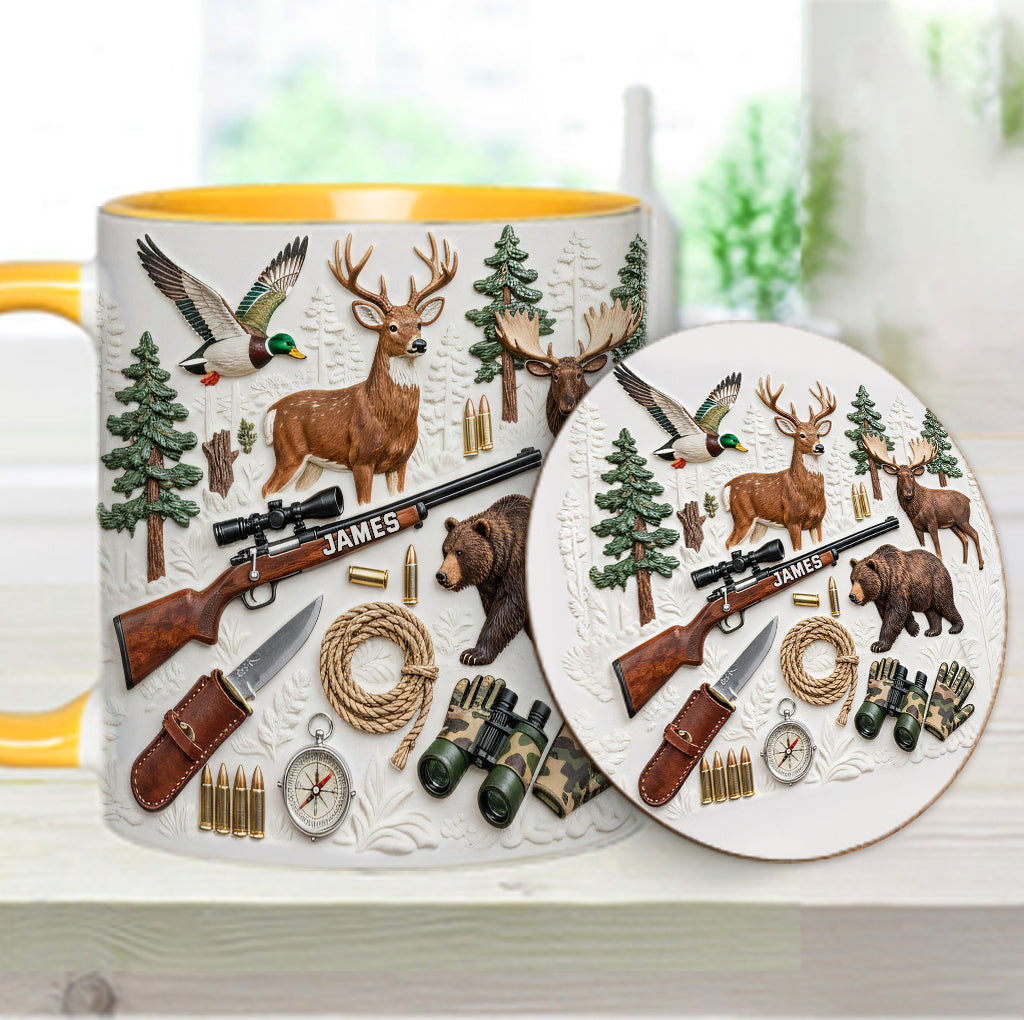 Love Hunting - Personalized Hunting Accent Mug & Coaster