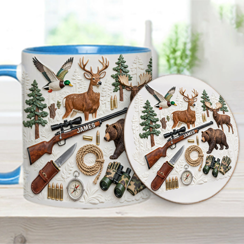 Love Hunting - Personalized Hunting Accent Mug & Coaster
