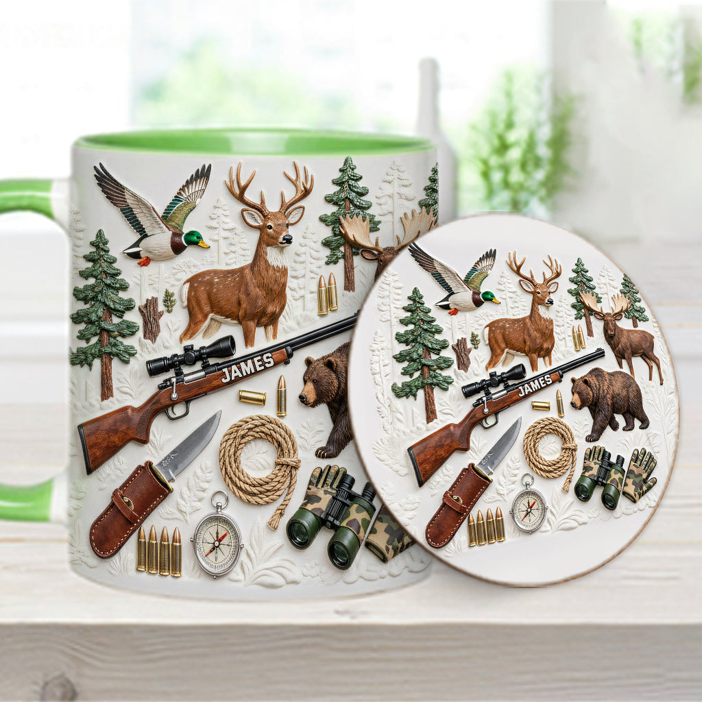 Love Hunting - Personalized Hunting Accent Mug & Coaster