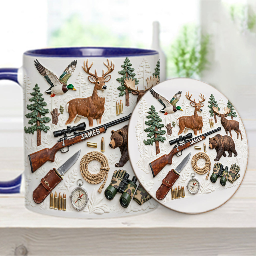 Love Hunting - Personalized Hunting Accent Mug & Coaster