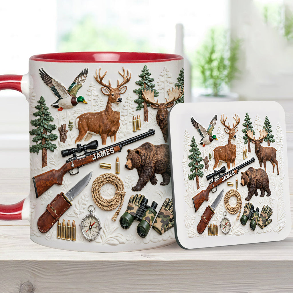 Love Hunting - Personalized Hunting Accent Mug & Coaster