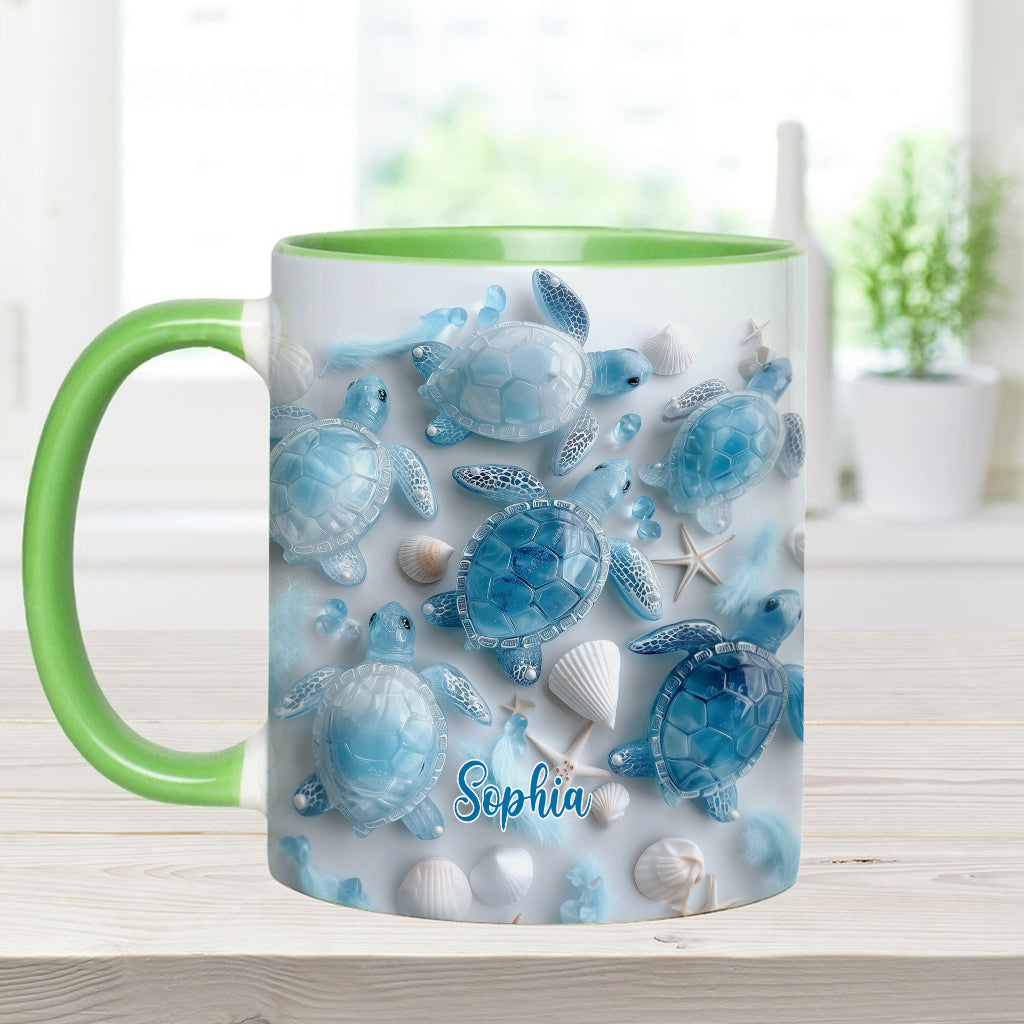 Ocean Spirit Turtle - Personalized Turtle Accent Mug