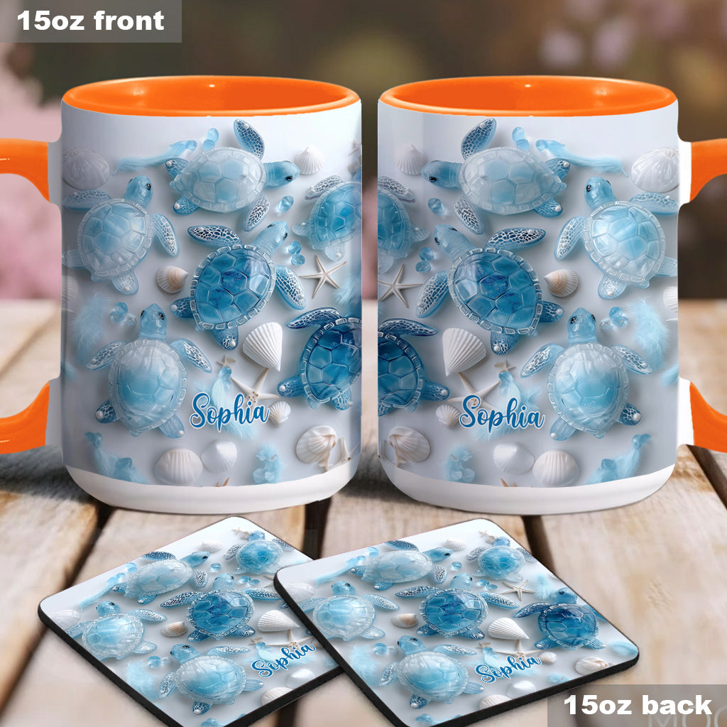 Ocean Spirit Turtle - Personalized Turtle Accent Mug