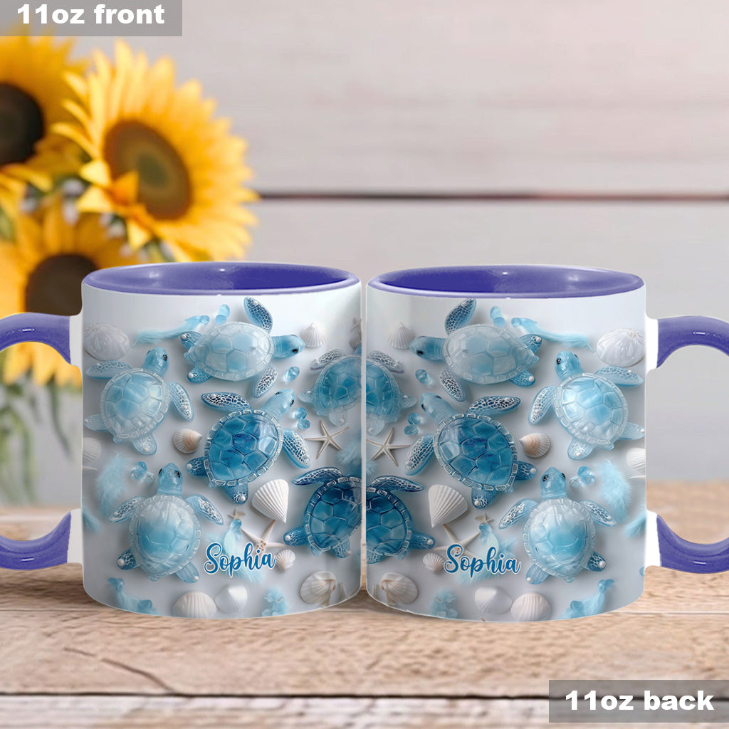 Ocean Spirit Turtle - Personalized Turtle Accent Mug