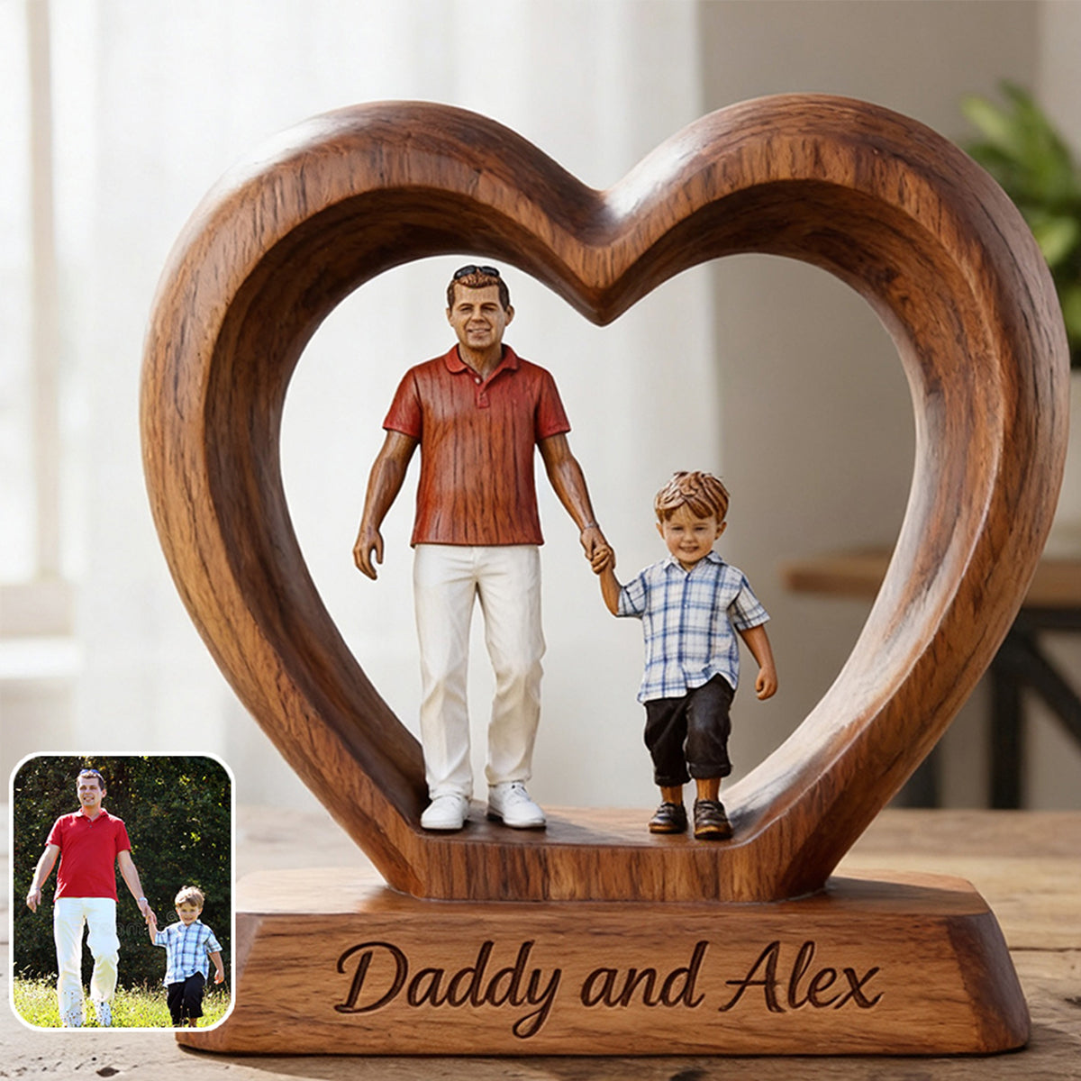 Perfektes Geschenk zum Vatertag - Personalisierte Holztafel in Sonderform