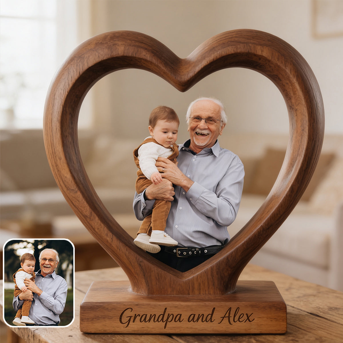 Perfektes Geschenk zum Vatertag - Personalisierte Holztafel in Sonderform