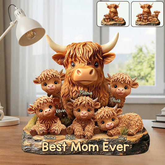 Wir lieben dich, Mama – Personalisierte Acrylplakette in individueller Form für die Mutter