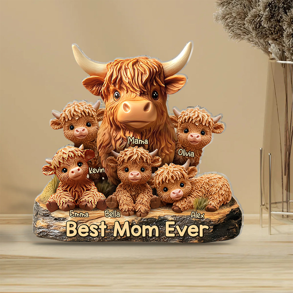 Wir lieben dich, Mama – Personalisierte Acrylplakette in individueller Form für die Mutter