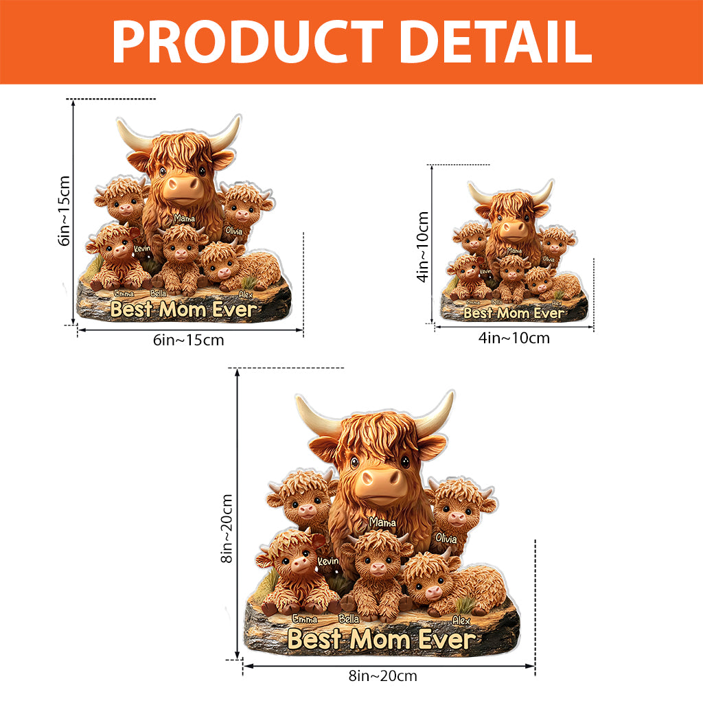 Wir lieben dich, Mama – Personalisierte Acrylplakette in individueller Form für die Mutter