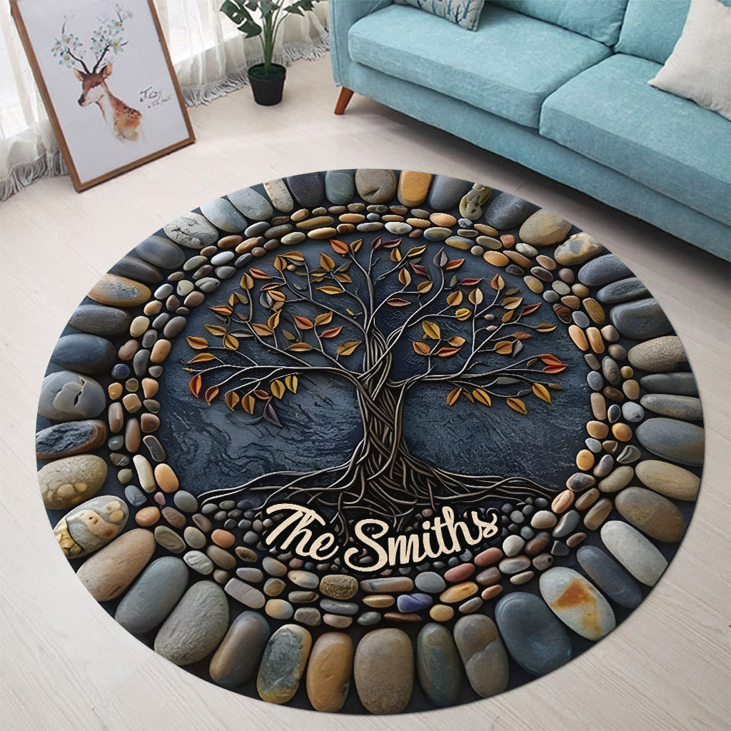 Tree Of Life - Personalized Yoga Round Rug