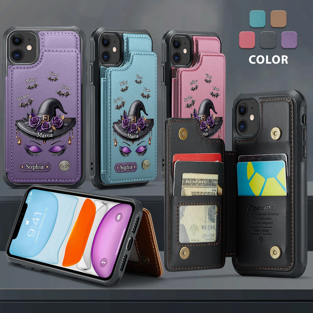 Das perfekte Geschenk für Mama, Oma oder Hexe – personalisierte Handyhülle mit Geldbörsenfunktion