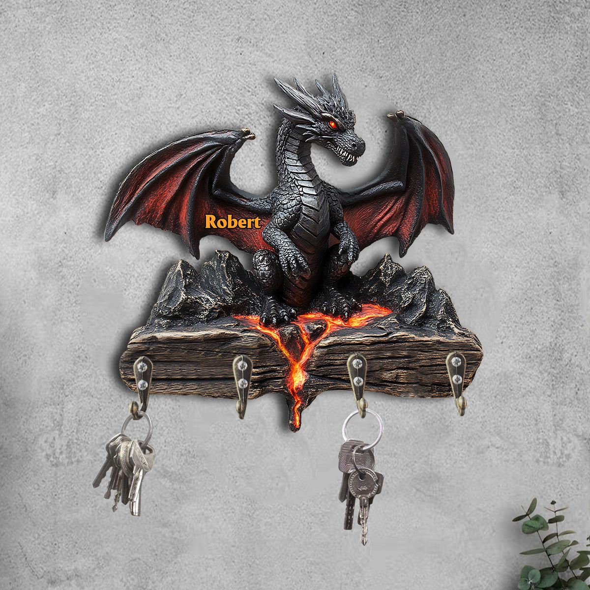 Love Dragons - Personalized Dragon Custom Shaped Key Rack