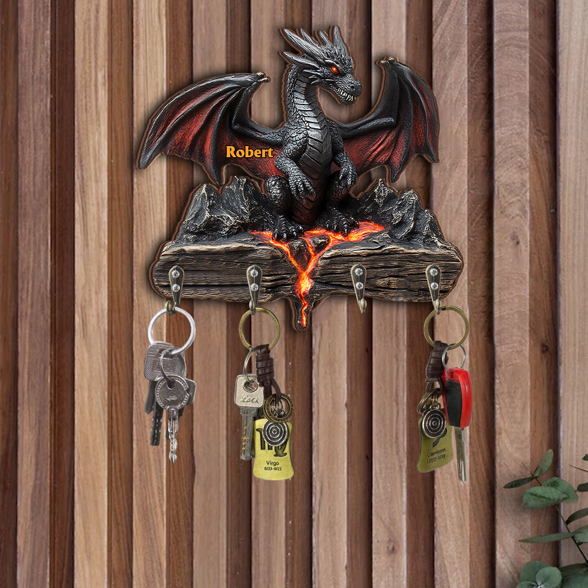 Love Dragons - Personalized Dragon Custom Shaped Key Rack