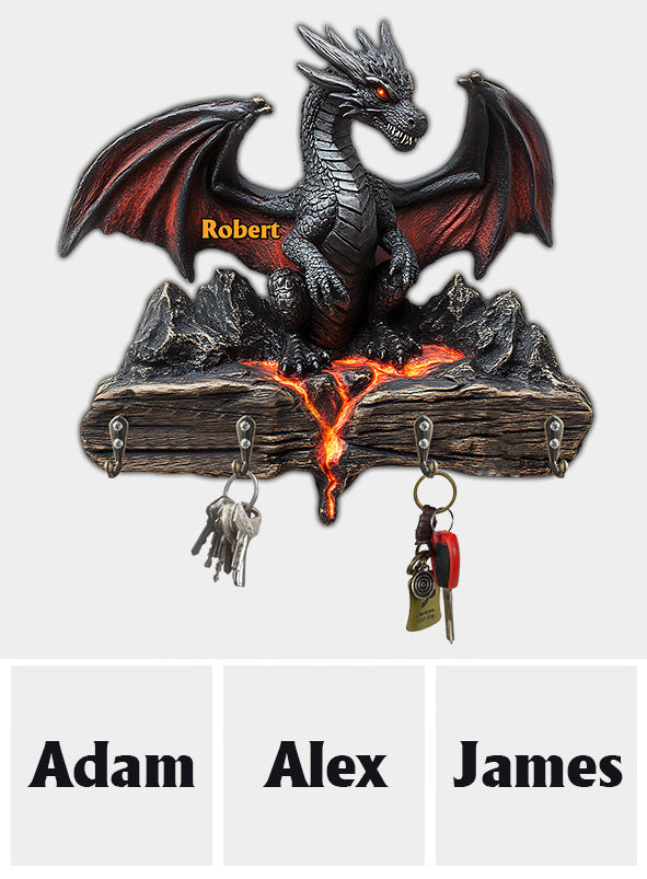 Love Dragons - Personalized Dragon Custom Shaped Key Rack