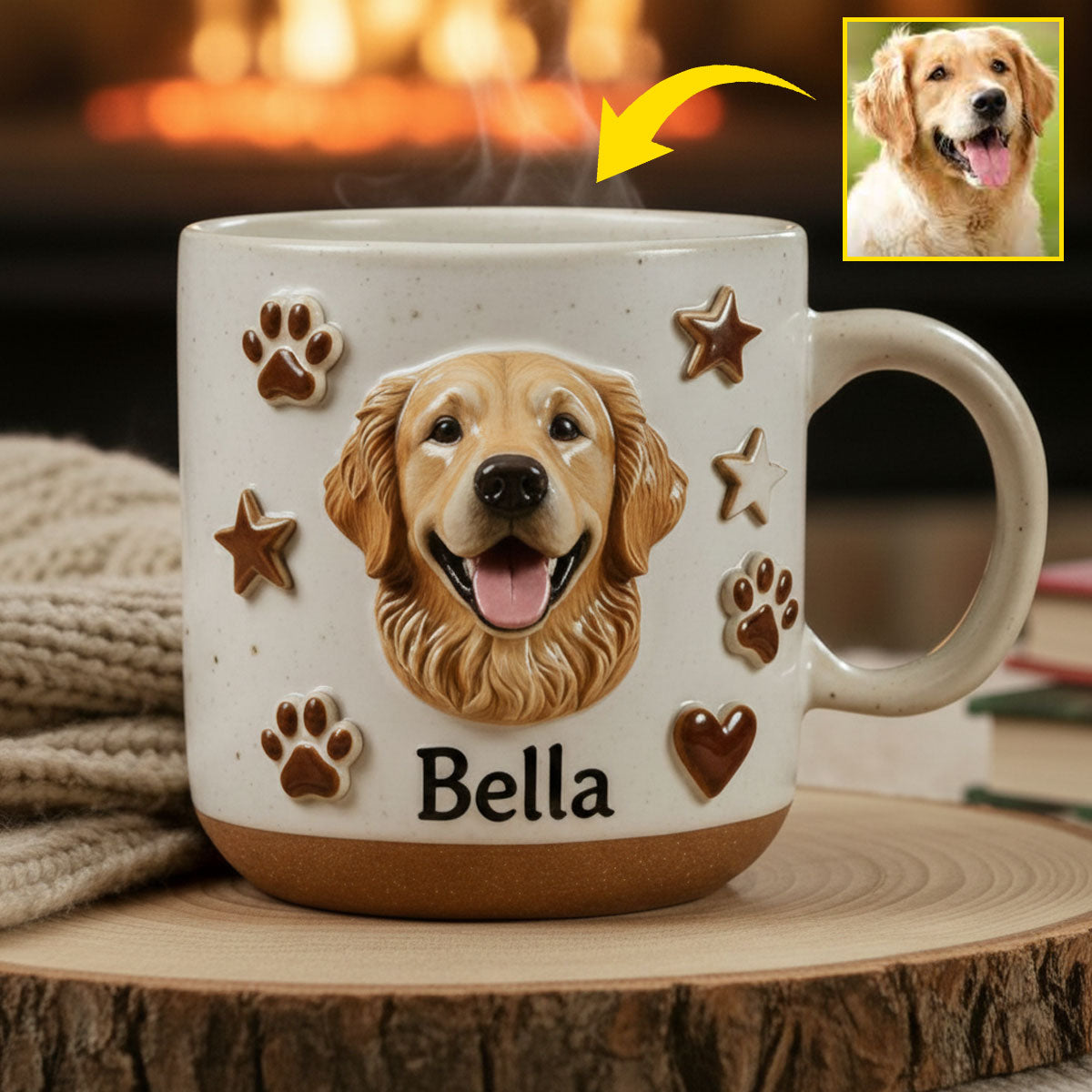 Custom From Any Photo - Personalized Dog Printed Pottery Mug