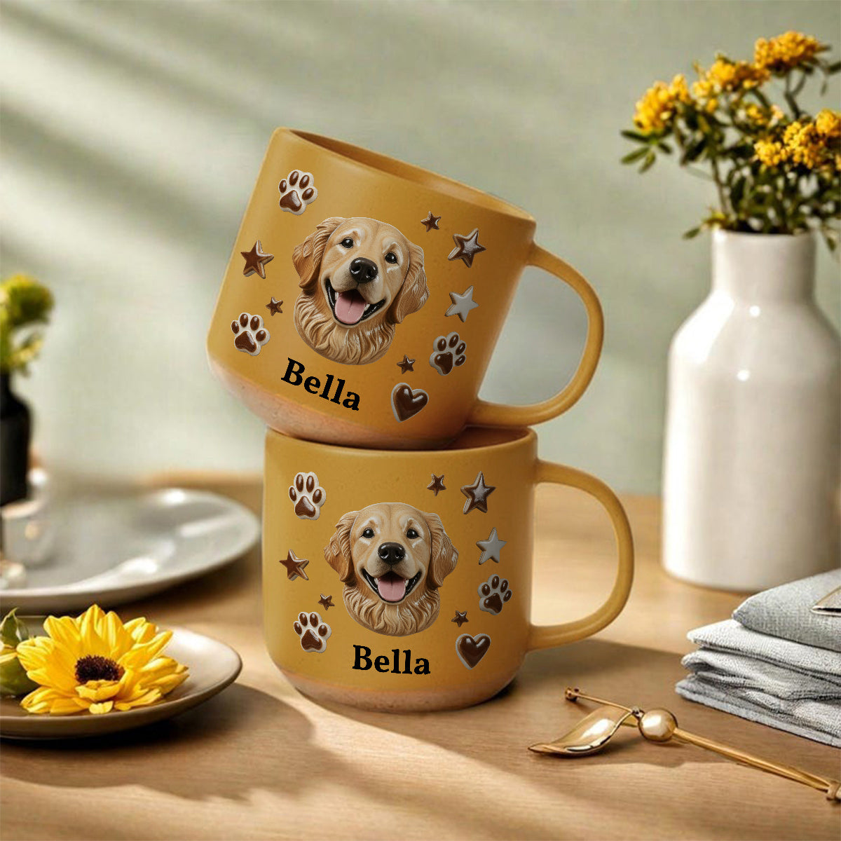 Custom From Any Photo - Personalized Dog Printed Pottery Mug