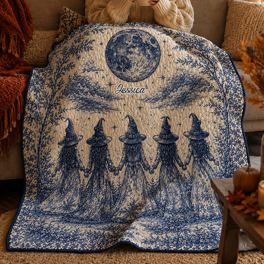 Toile De Jouy Beautiful Witch - Personalized Witch Blanket
