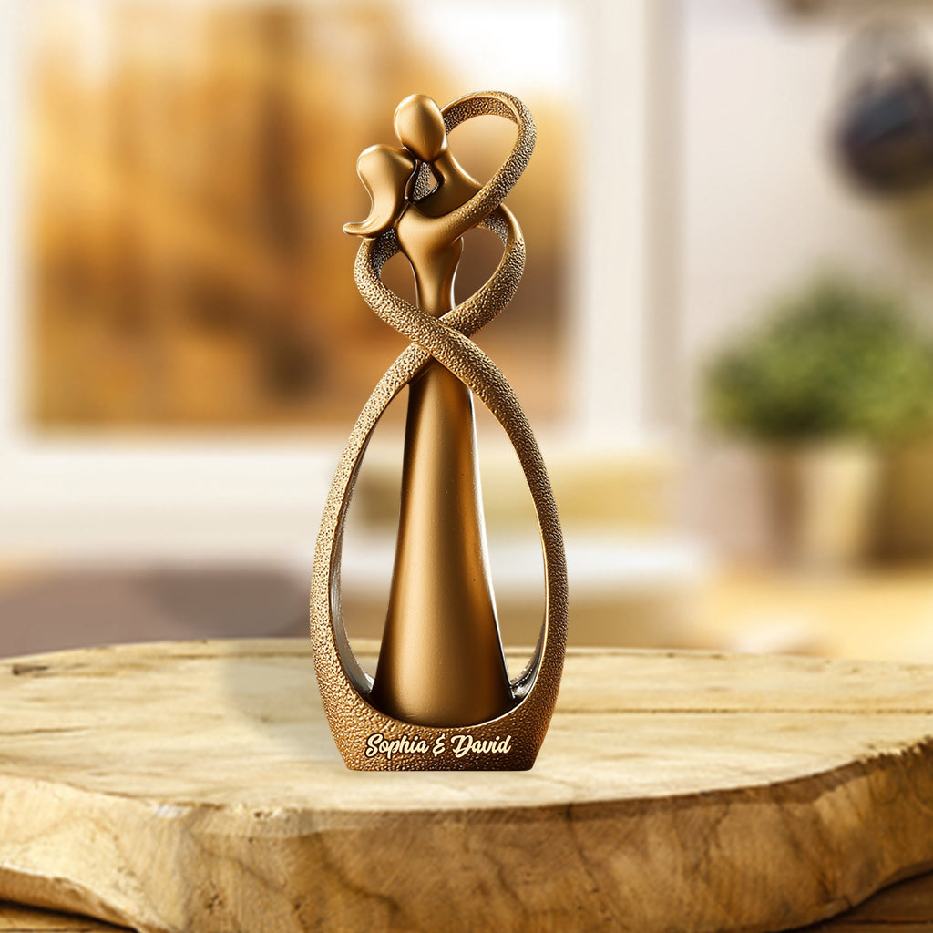 Für immer zusammen – personalisierte Acrylplakette in individueller Pärchenform