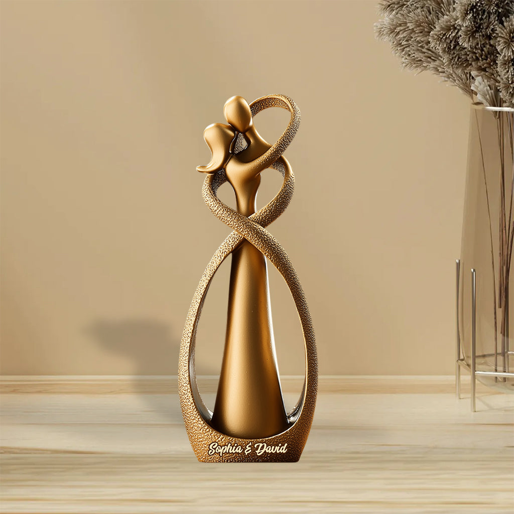 Für immer zusammen – personalisierte Acrylplakette in individueller Pärchenform