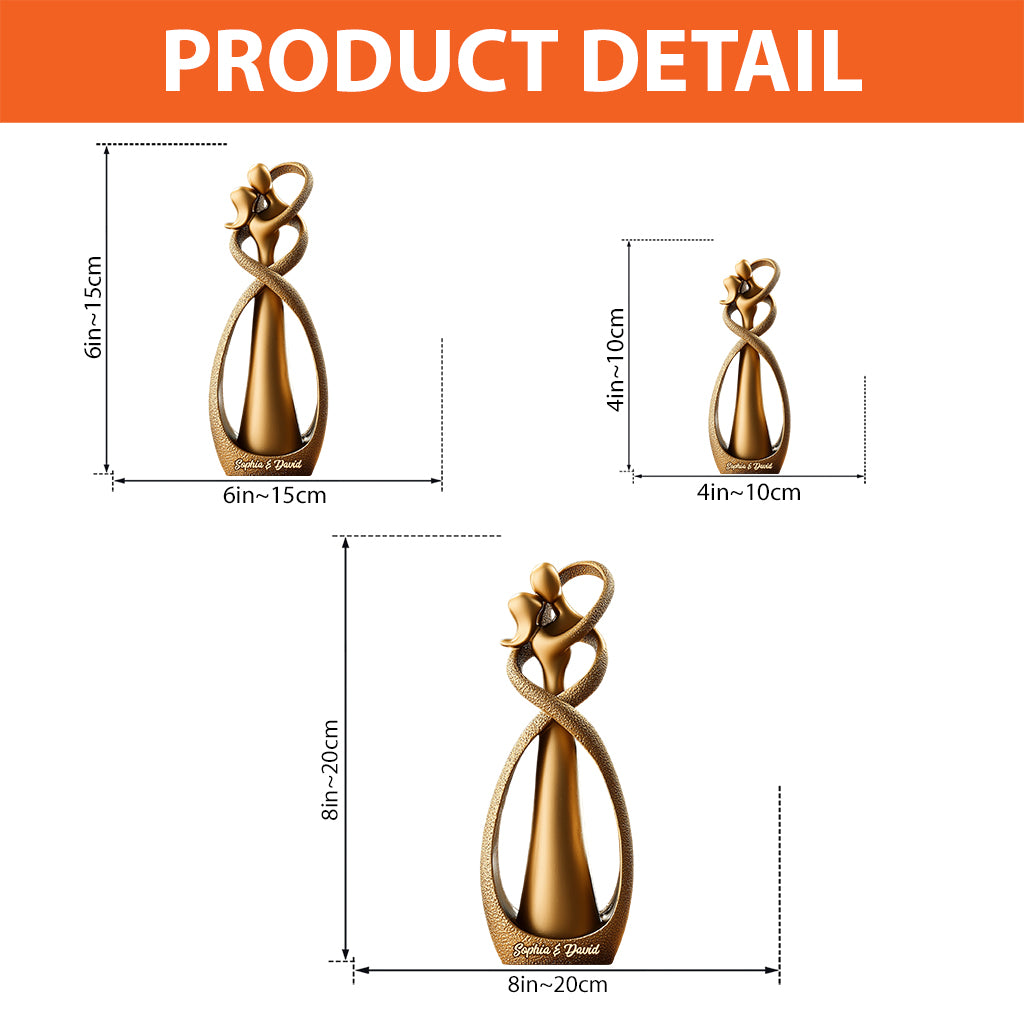 Für immer zusammen – personalisierte Acrylplakette in individueller Pärchenform