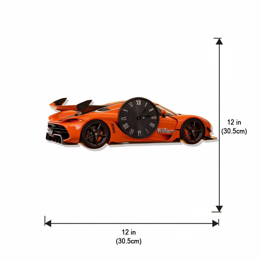 Any Photo - Personalized Car Lover LED Light Wall Clock