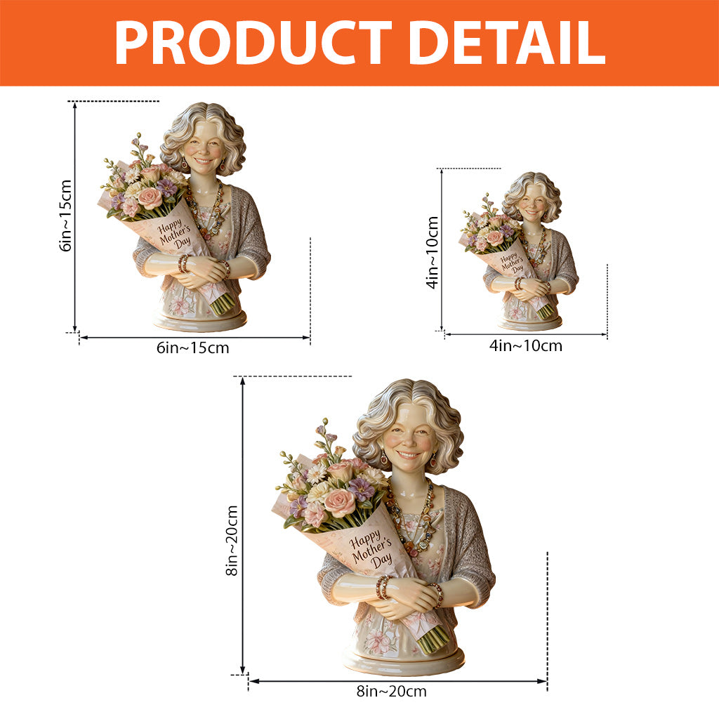 Forever Flowers For Her - Personalized Mother Custom Shaped Acrylic Plaque