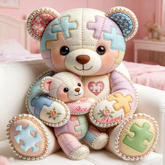 Autism Mom – Personalisiertes Premium-Kunstfellkissen zum Thema Autismus