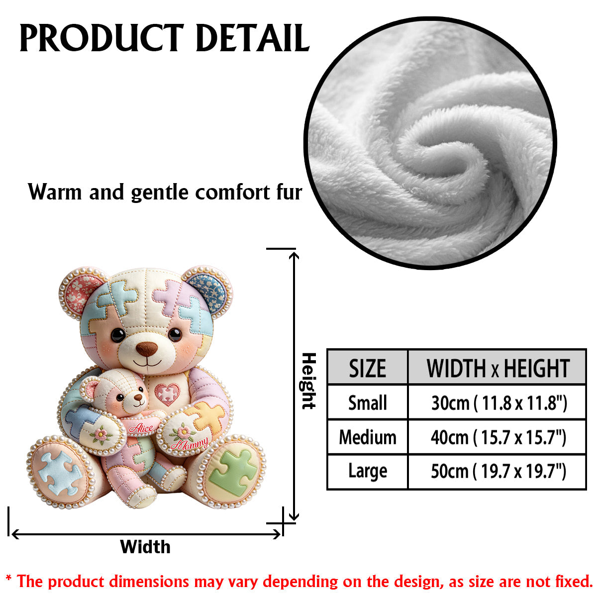 Autism Mom – Personalisiertes Premium-Kunstfellkissen zum Thema Autismus