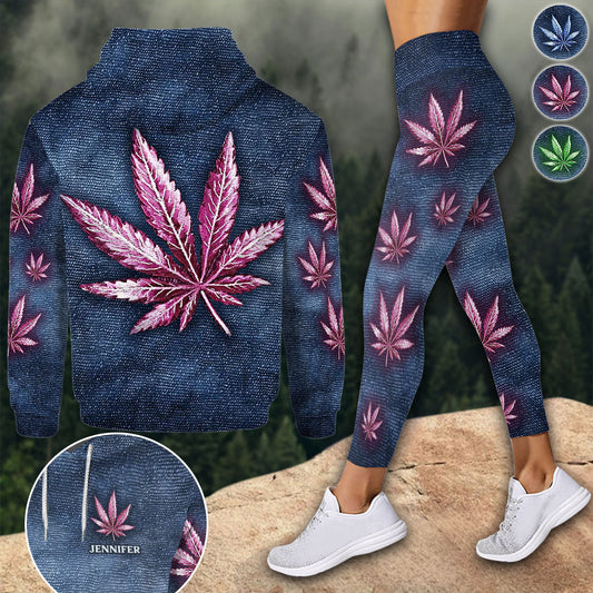 Stoner Chick – Personalisierter Weed-Hoodie und Leggings