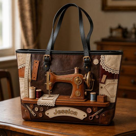 Liebe Nähen - Personalisierte Nähledertasche
