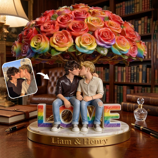 Custom Any Photo - Personalized LGBT Support Custom Shaped Acrylic Plaque