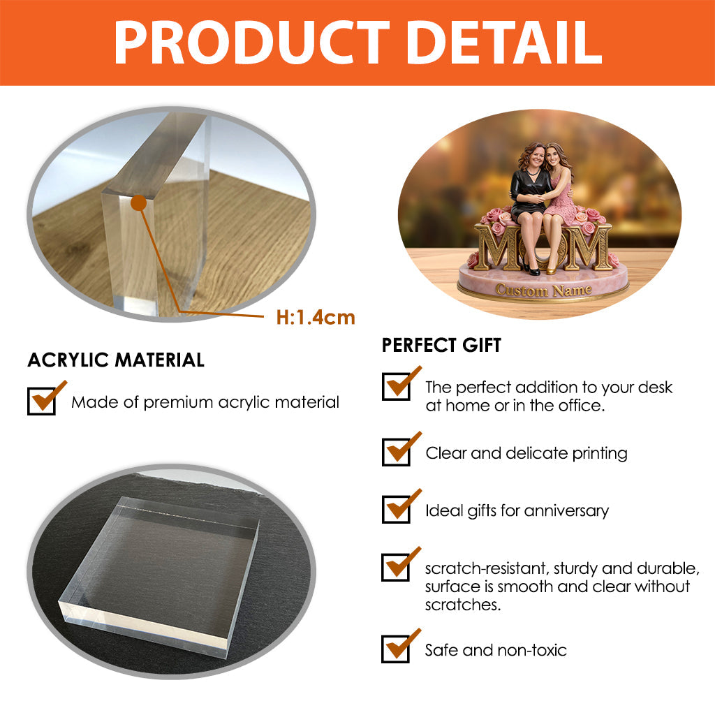 Custom Photo Gift For Mother/ Grandma... - Personalized Mother Custom Shaped Acrylic Plaque